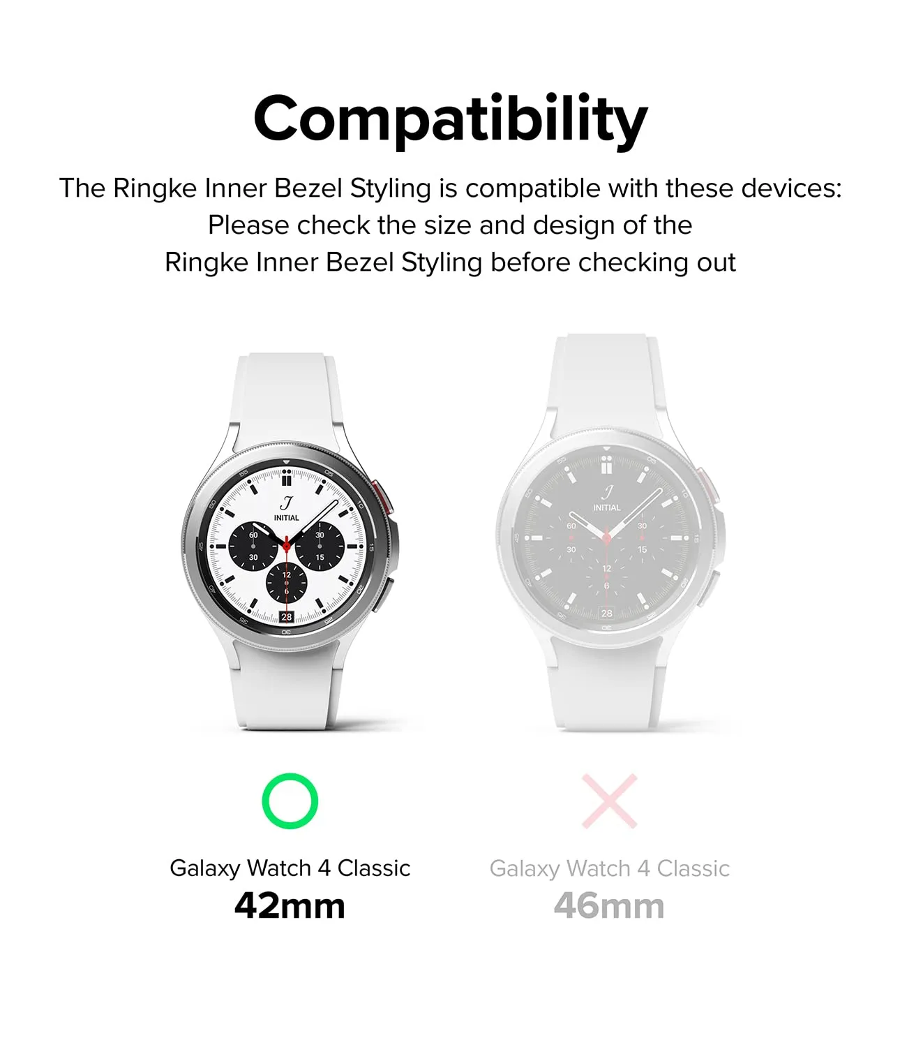 Inner Bezel Styling Galaxy Watch 4 Classic 42mm (Stainless Steel ) - Silver  42-IN-01