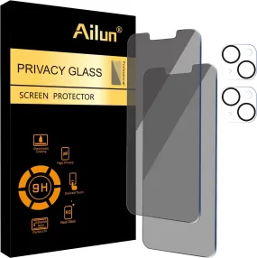 iPhone 14 Plus Anti Spy Private Tempered Glass Film - HD Black