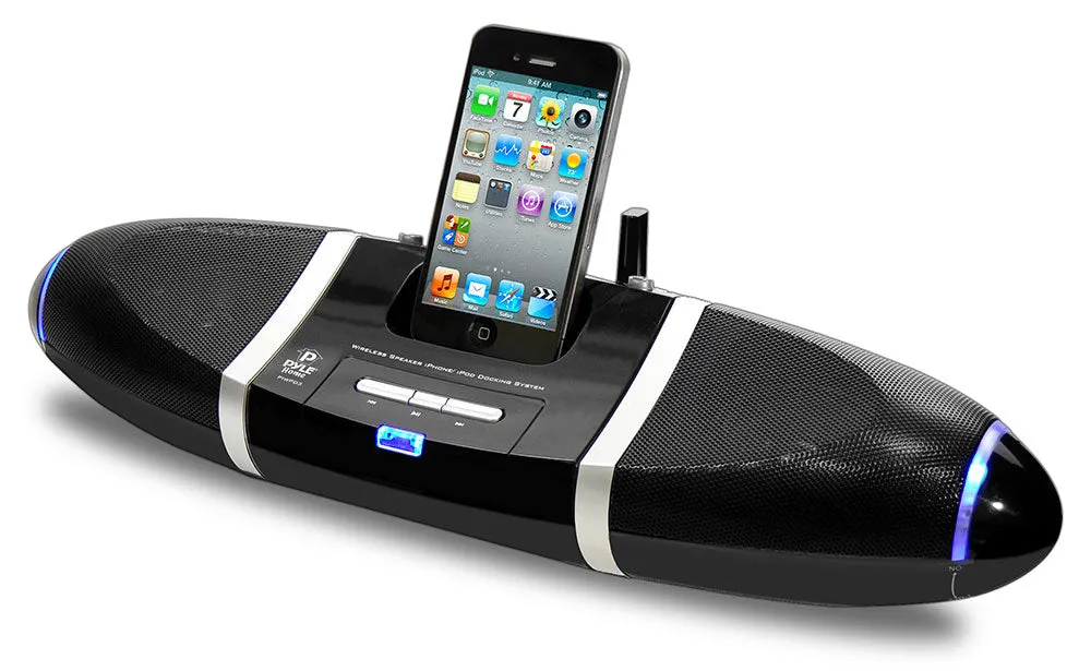 Ipod Iphone4 4S Dock  With Wireless Speakers With Aux Input For All Other Mp3 Players / Android Phones And Iphone 5