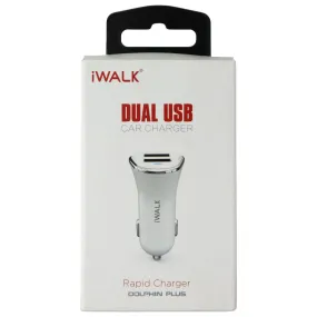 iWALK Dual USB Rapid Car Charger - White