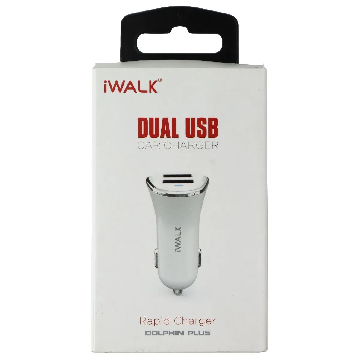 iWALK Dual USB Rapid Car Charger - White