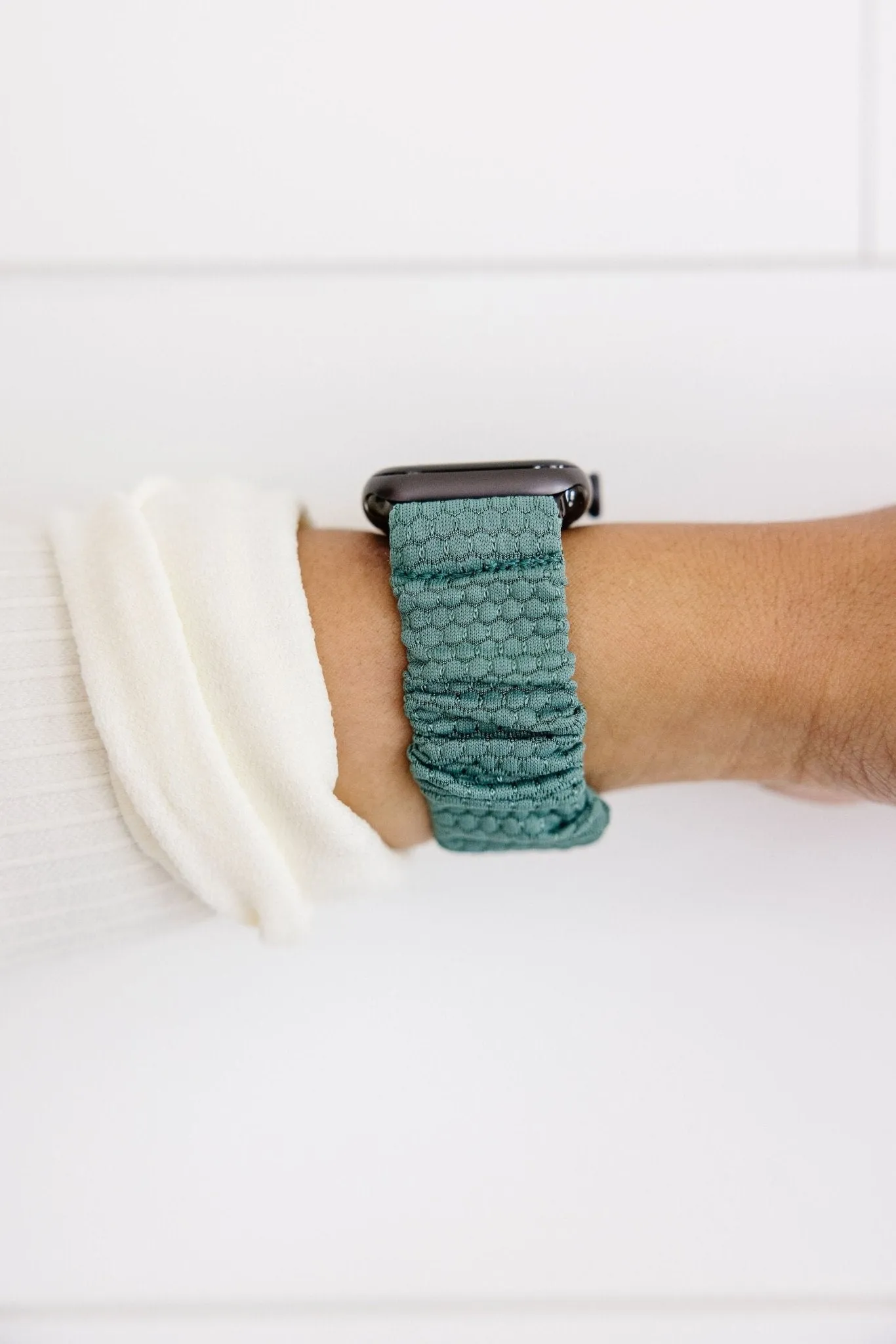 Jade Hexagon Athletic Scrunchie Band Compatible with Apple Watch