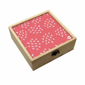 Jewellery Box Wooden Jewelry Organizer -  White Dot