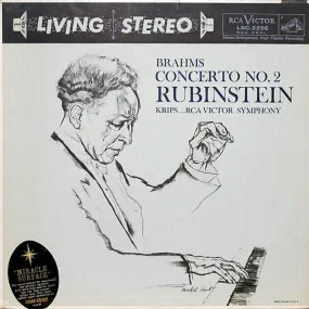 Johannes Brahms, Arthur Rubinstein, Josef Krips ... RCA Victor Symphony Orchestra - Concerto No. 2 (LP, Sha) (VG )