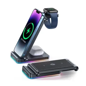 Joyroom Jr-Wqn01 15w 3in1 Foldable Wireless Charging Station