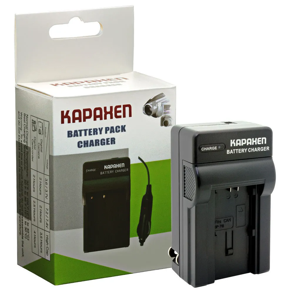 Kapaxen™ CG-700 Charger Kit for Canon BP-709, BP-718, BP-727, BP-745 Camcorder Batteries