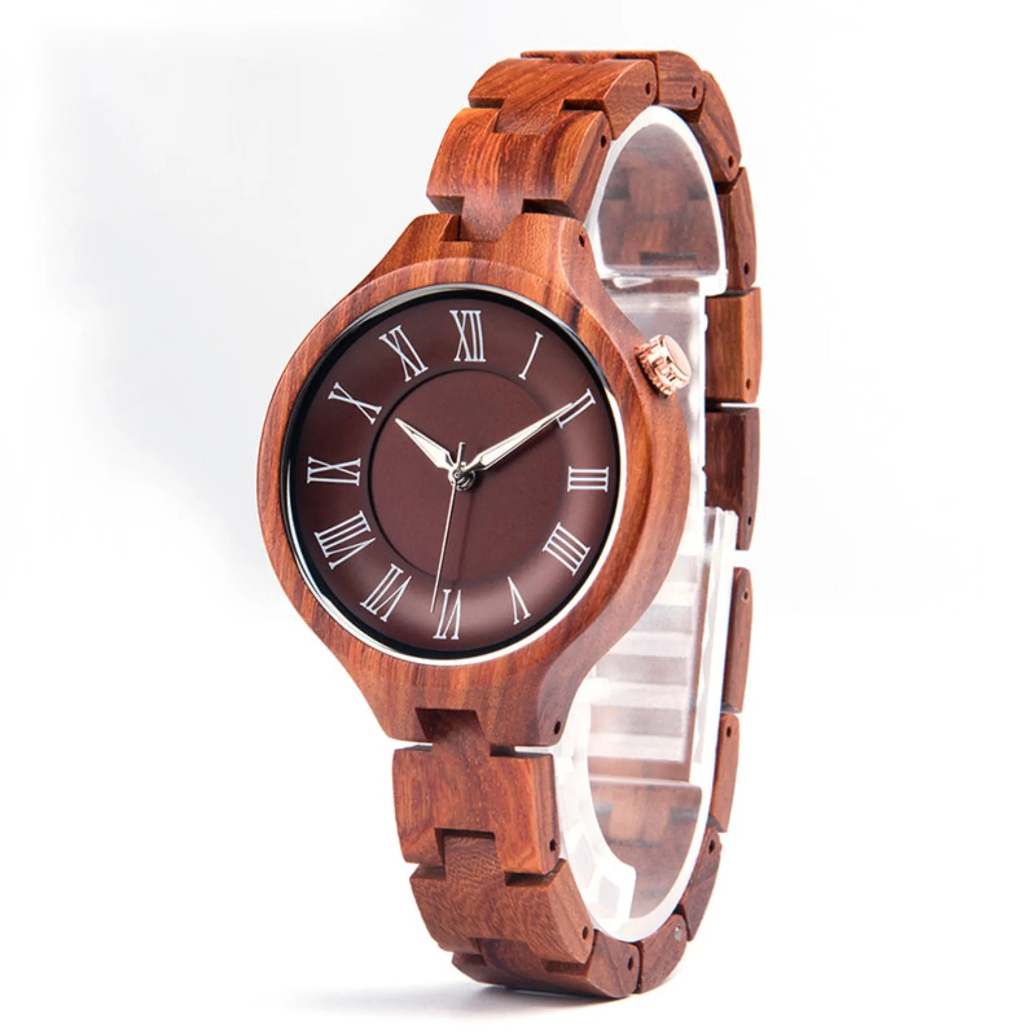 Kherlen - Red Face Red Sandalwood Lady Watch