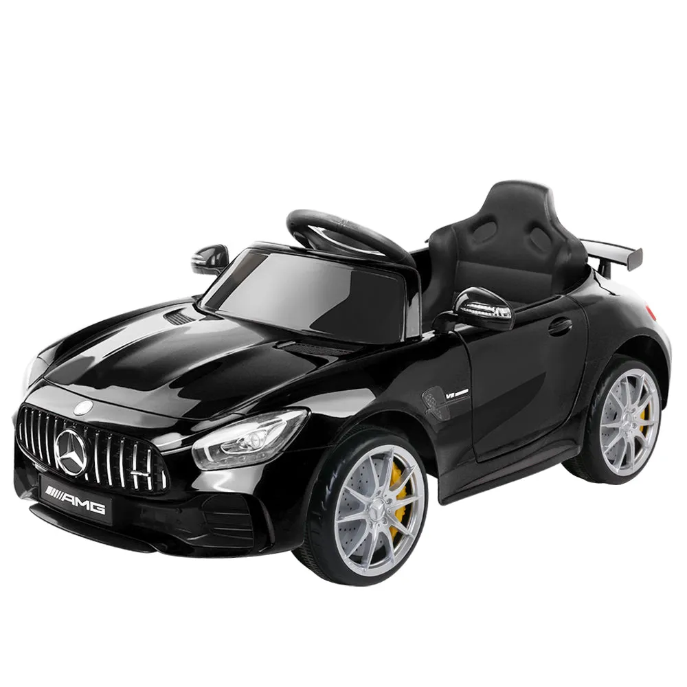 Kids 12V Electric Ride On Car, Mercedes AMG GTR, Black, licensed