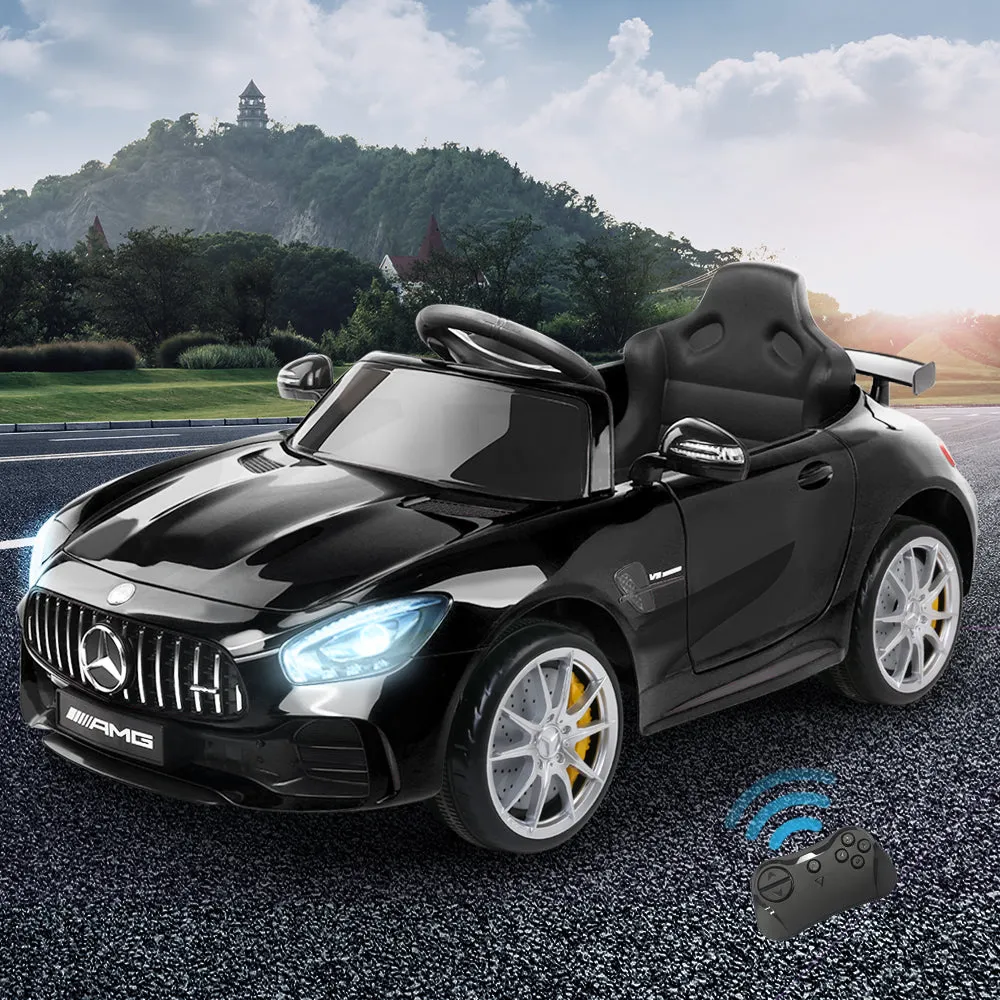 Kids 12V Electric Ride On Car, Mercedes AMG GTR, Black, licensed