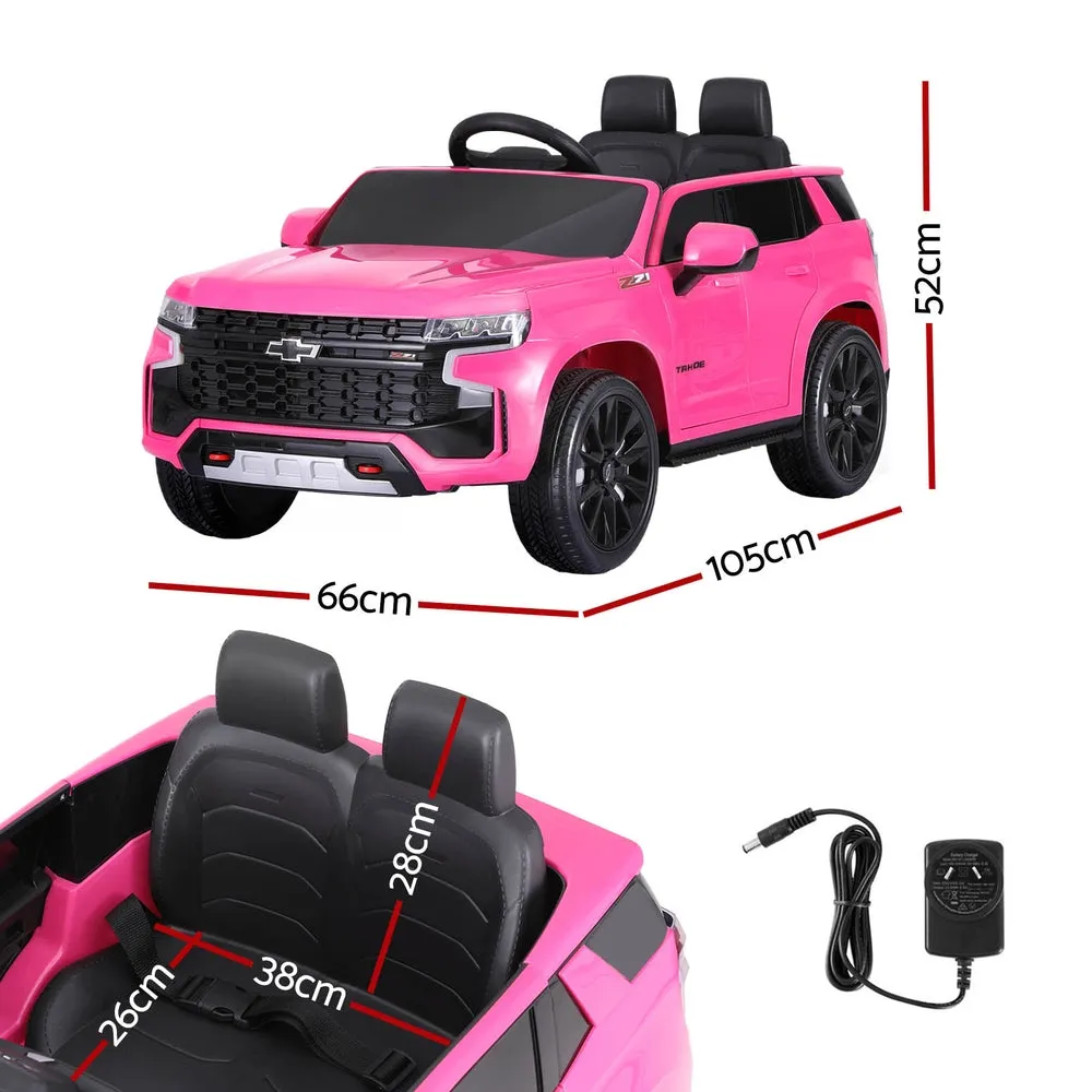 Kids Ride On Car Licensed Chevrolet Tahoe Electric Toys Horn Remote 12V - Pink