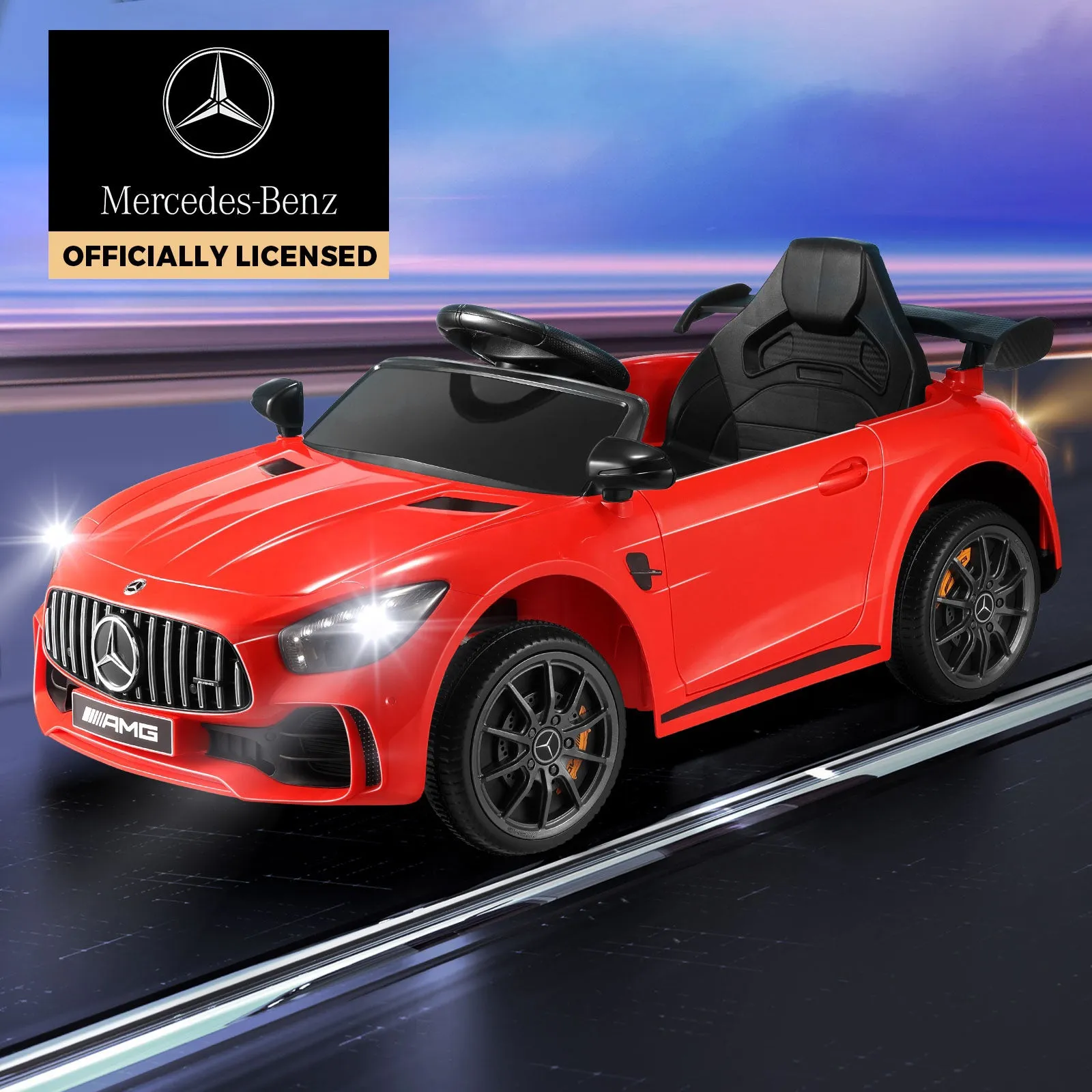 Kids Ride On Car Mercedes-Benz AMG GTR Licensed Electric Vehicle Toy Gift 12V