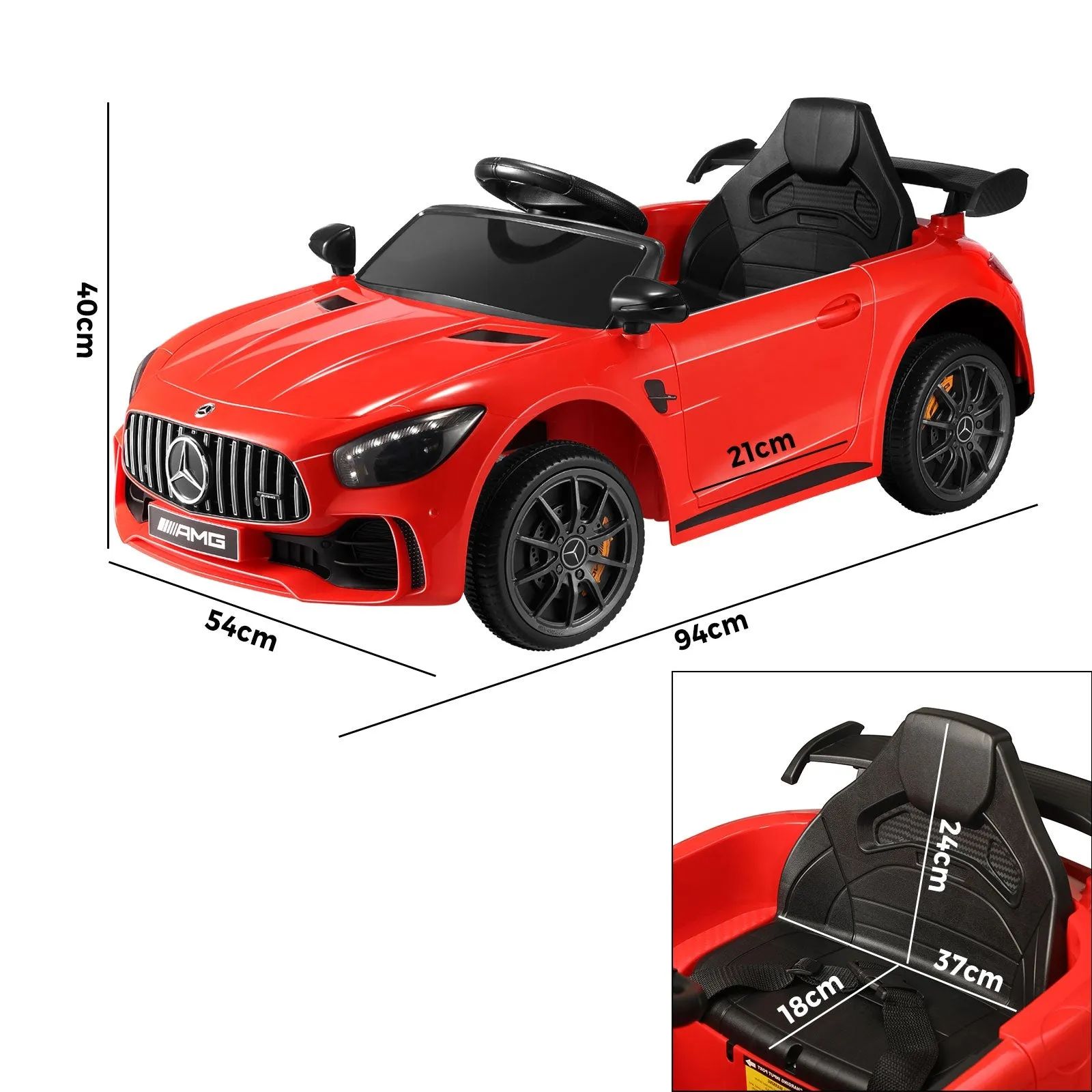 Kids Ride On Car Mercedes-Benz AMG GTR Licensed Electric Vehicle Toy Gift 12V