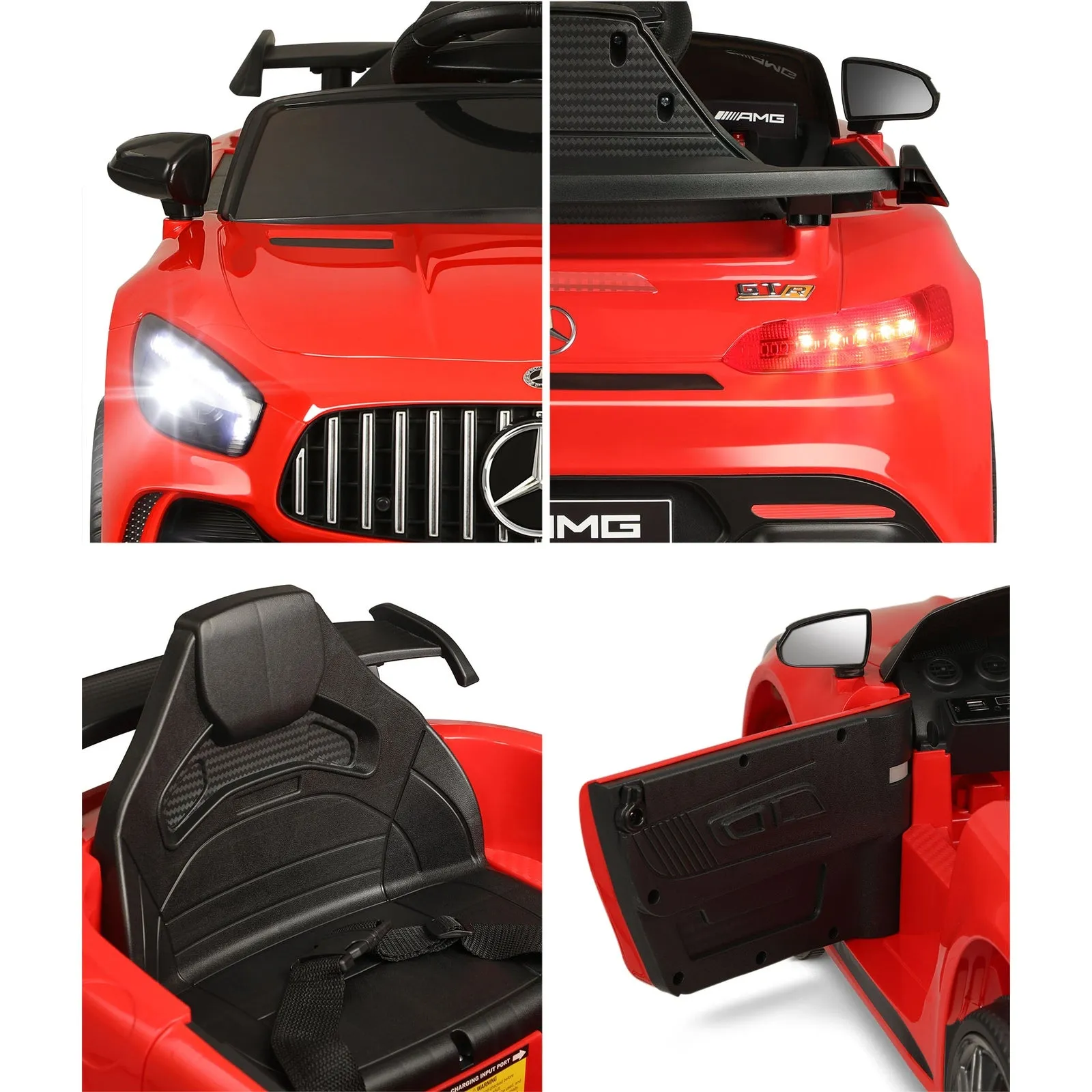 Kids Ride On Car Mercedes-Benz AMG GTR Licensed Electric Vehicle Toy Gift 12V