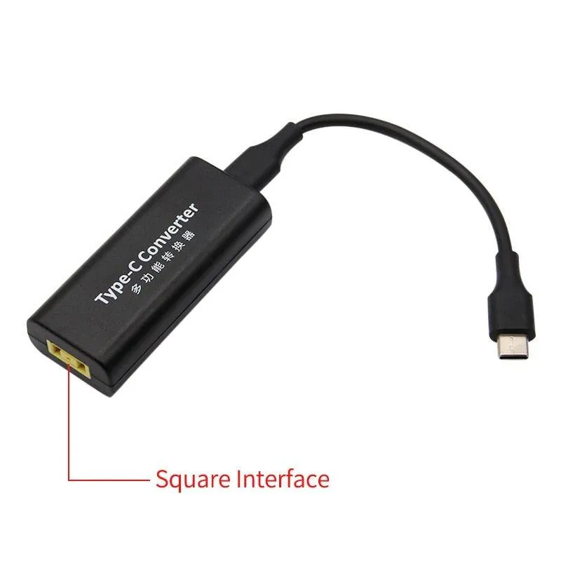 Laptop charger to USB-C converter: Use 20v 5.5x2.5mm or Lenovo Square for charging your USB-C devices