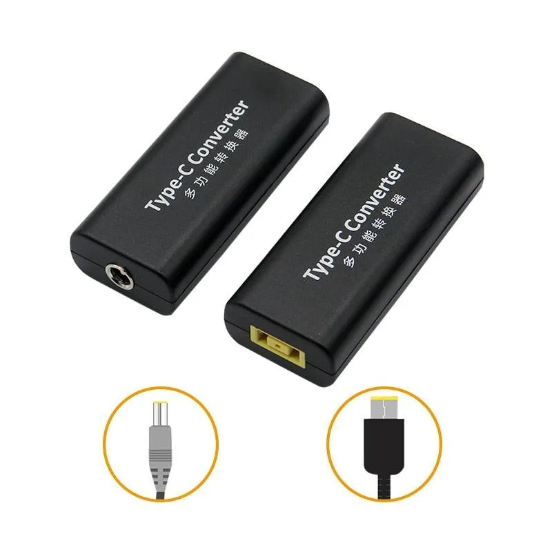 Laptop charger to USB-C converter: Use 20v 5.5x2.5mm or Lenovo Square for charging your USB-C devices