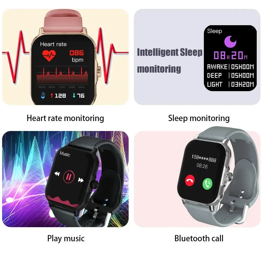 LAXASFIT Man Woman Smart Watch Bluetooth Talk Fitness Sports Watch Heart Rate Sleep Pedometer Message Alert Smart Watch Gift