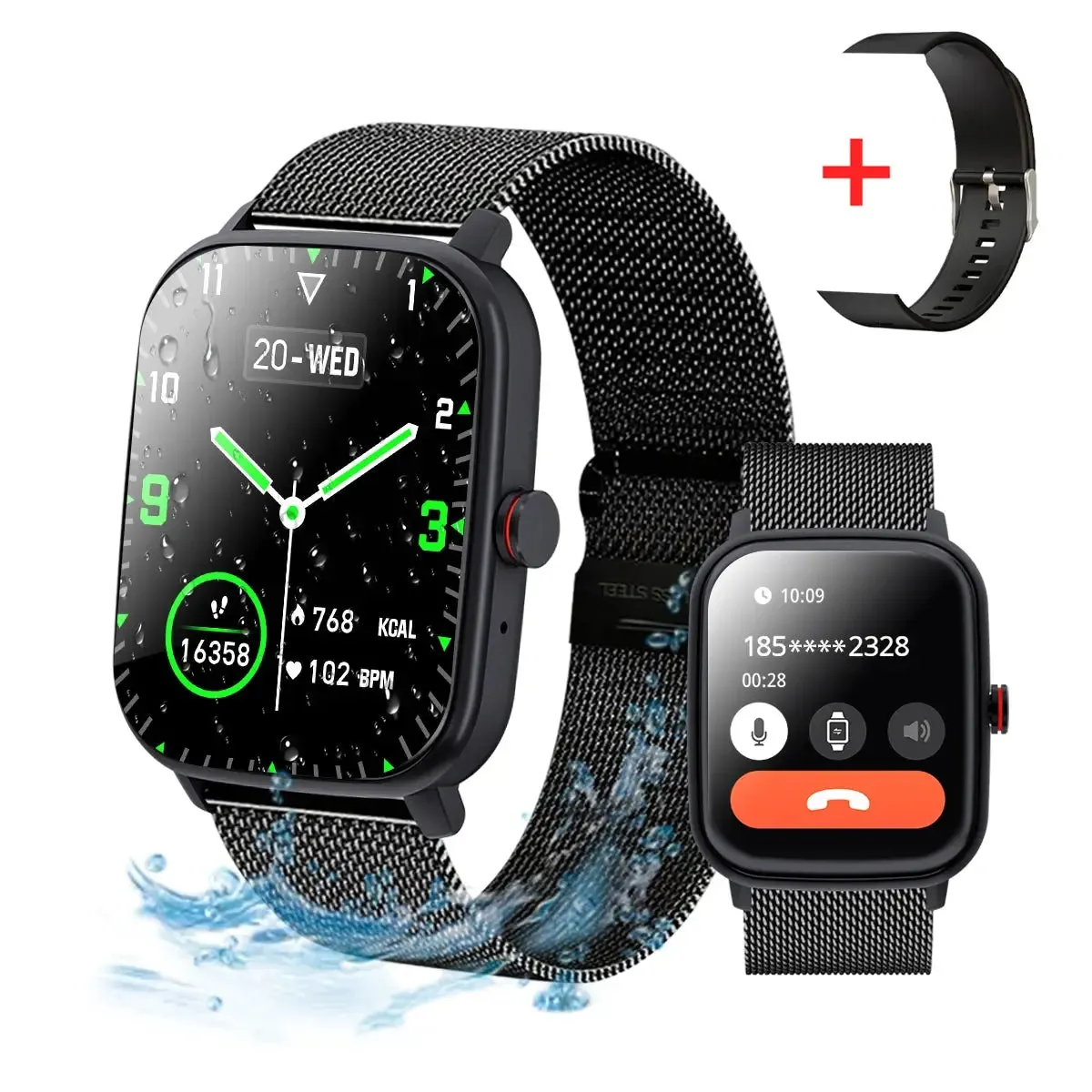 LAXASFIT Men's Smartwatch Women's Gift 1.85HD Full Touch Screen Sports Fitness Watch Bluetooth Call Smartwatch Watch 2024 New