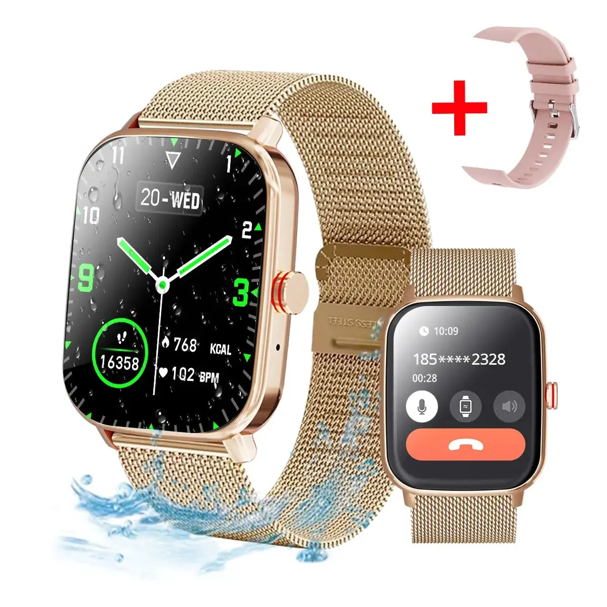 LAXASFIT Men's Smartwatch Women's Gift 1.85HD Full Touch Screen Sports Fitness Watch Bluetooth Call Smartwatch Watch 2024 New