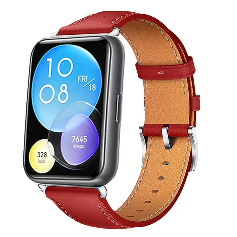 Leather Band For Huawei Watch Fit 2 Strap Smartwatch Replacement Sport Wristband Bracelet correa Huawei watch Fit 2 Accessories