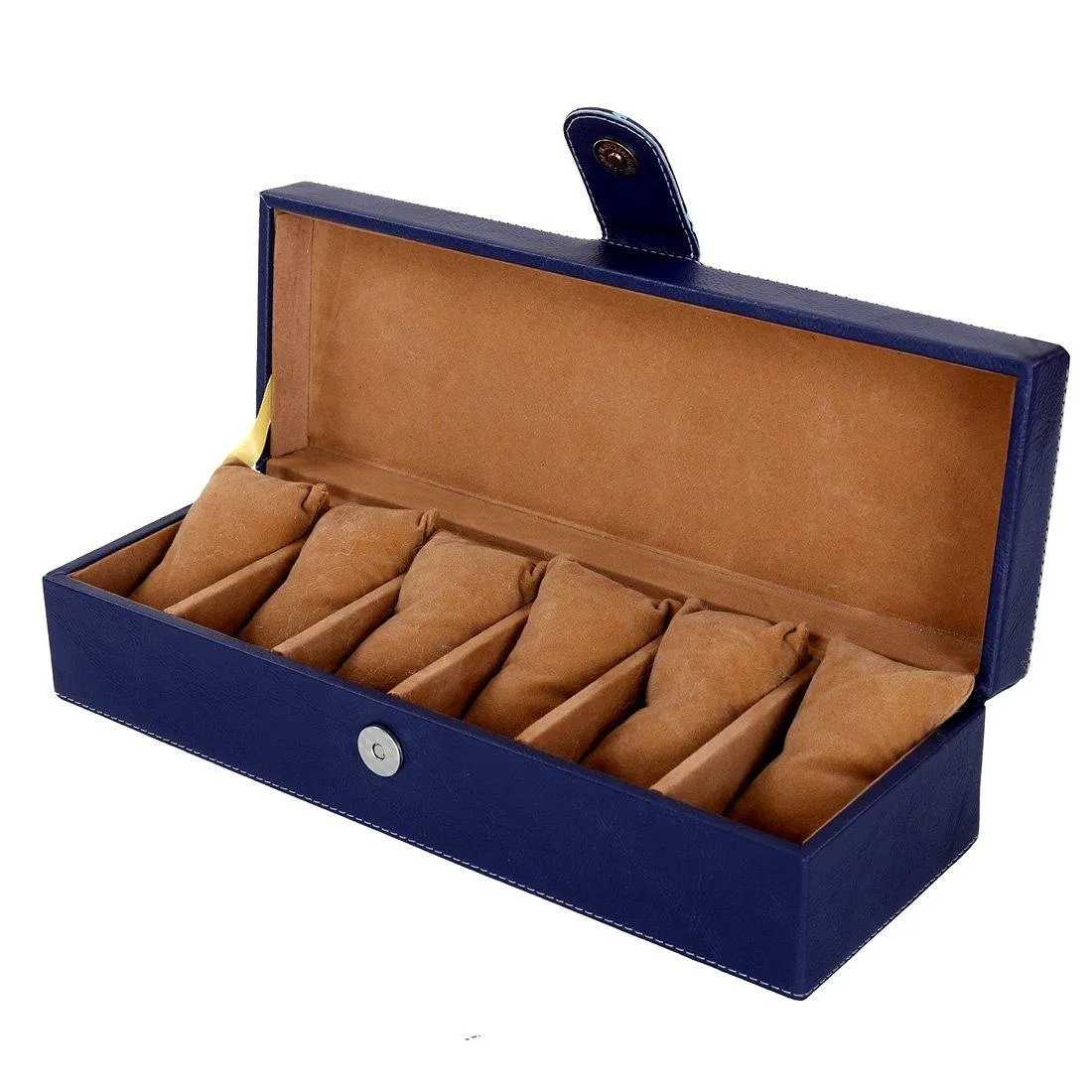 Leather World Unisex 6 Slot Watch Organizer Box For Watch Enthusiasts