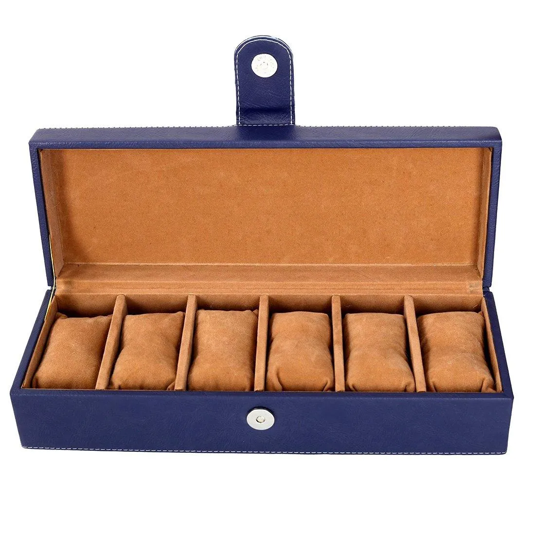 Leather World Unisex 6 Slot Watch Organizer Box For Watch Enthusiasts