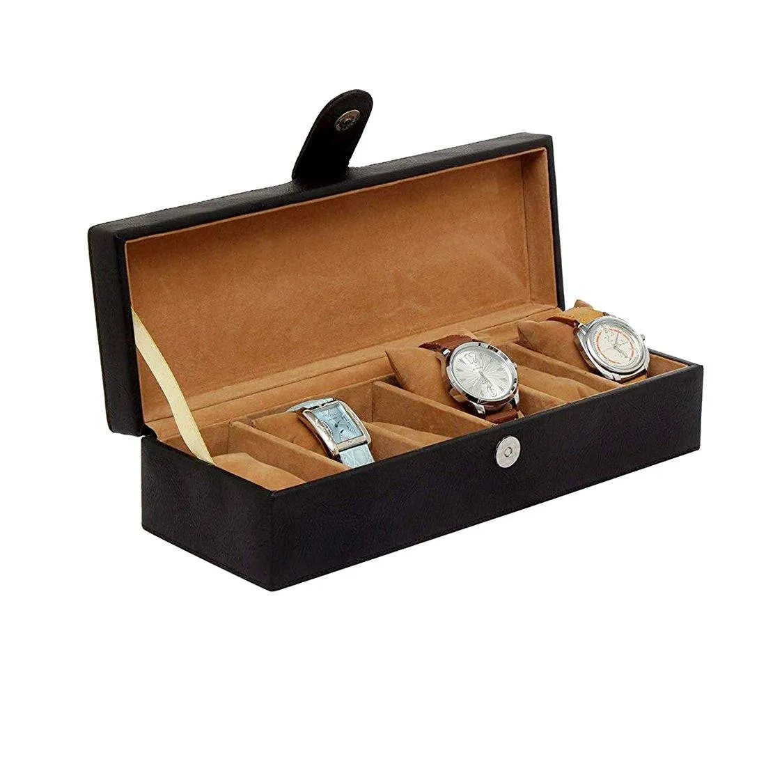 Leather World Unisex 6 Slot Watch Organizer Box For Watch Enthusiasts