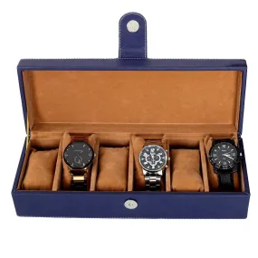 Leather World Unisex 6 Slot Watch Organizer Box For Watch Enthusiasts