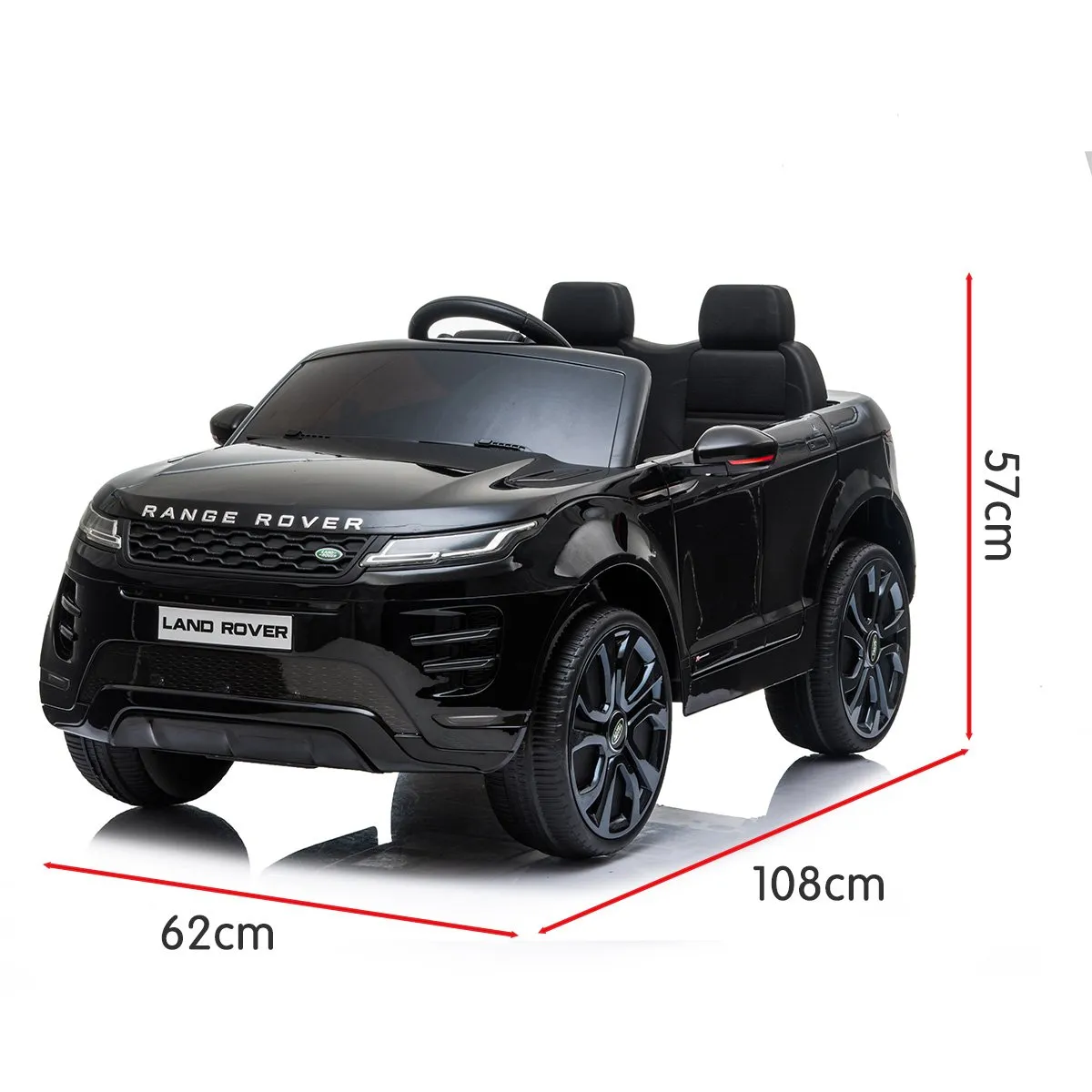 Licensed Land Rover Kids Electric Ride On Car, Black