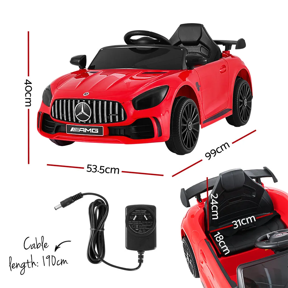 Licensed Red Mercedes-Benz AMG GTR with Remote Control - Kids Ride On Electric Car