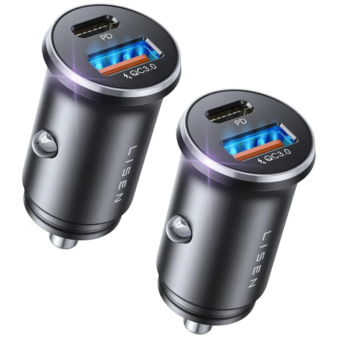 Lisen 48w USB C Car Charger Adapters [2 Pack]