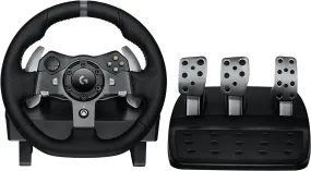 Logitech G G920 Driving Force Racing Wheel & Pedals   Gear Shifter Bundle, Real Force Feedback for Xbox/PC, - Black