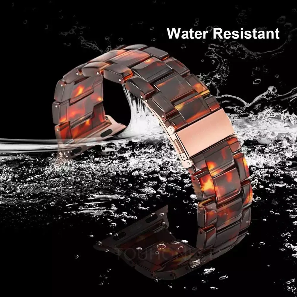 Luxurious Resin Link Band For Apple Watch Multiple Colors Available