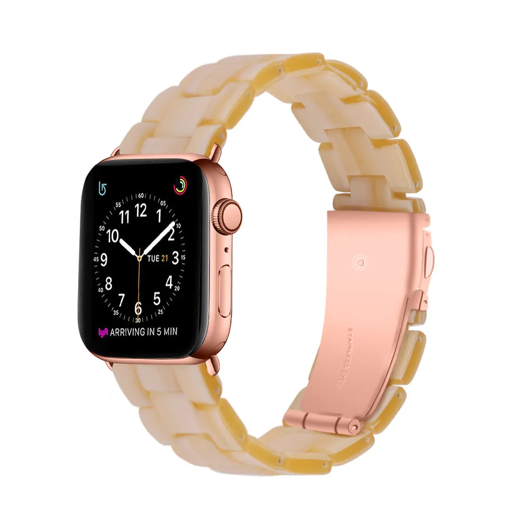 Luxurious Resin Link Band For Apple Watch Multiple Colors Available