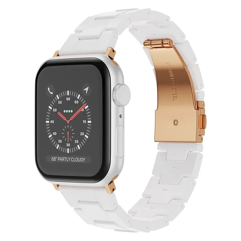 Luxurious Resin Link Band For Apple Watch Multiple Colors Available