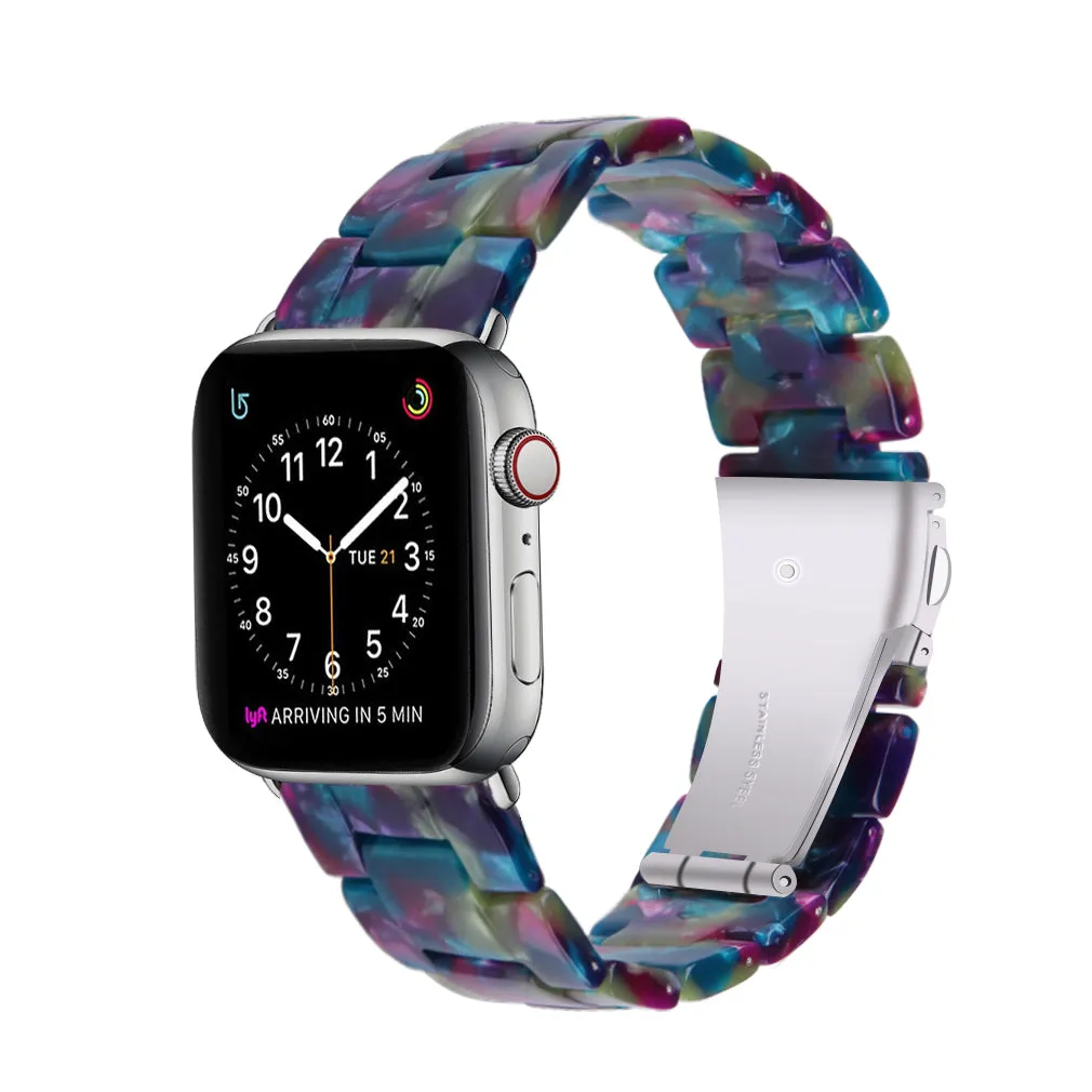 Luxurious Resin Link Band For Apple Watch Multiple Colors Available