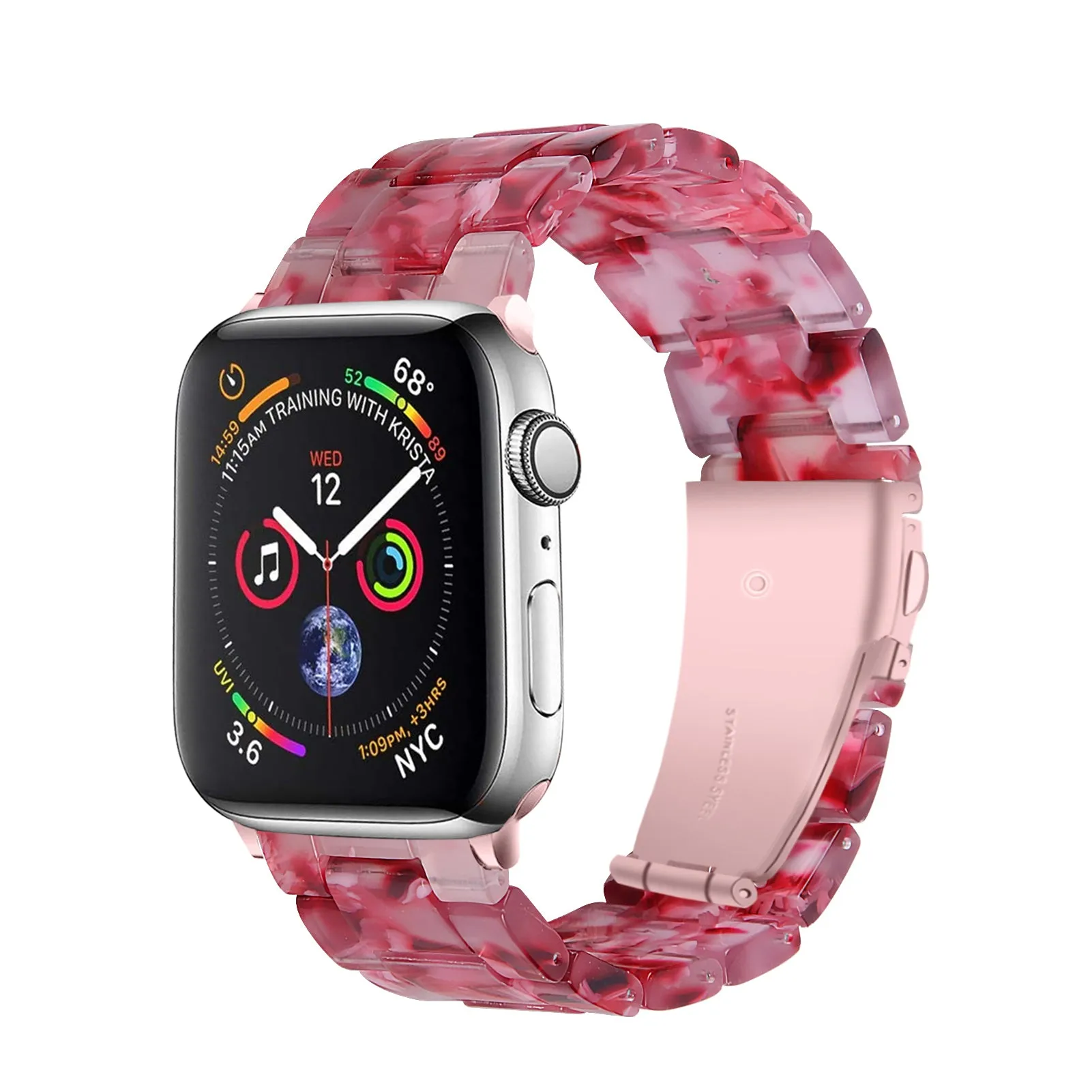 Luxurious Resin Link Band For Apple Watch Multiple Colors Available