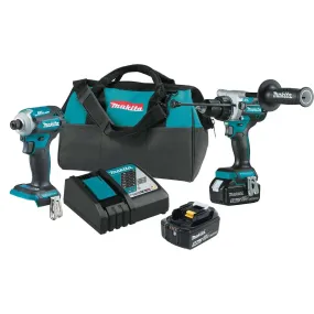 Makita 18V LXT‚® Lithium-Ion Cordless Combo Kit, 5.0Ah - 2 Pcs