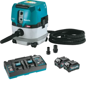 Makita (40V Max XGT Brushless Cordless 2.1 Gallon HEPA Filter Dry Dust Extractor Kit