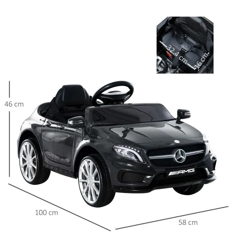 Maplin Plus Licensed Mercedes-Benz Kids Electric 6V Ride On Car - Black