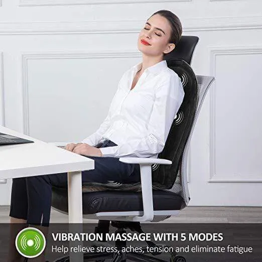 Memory Foam Massage Seat Cushion - Back Massager with Heat - 262M