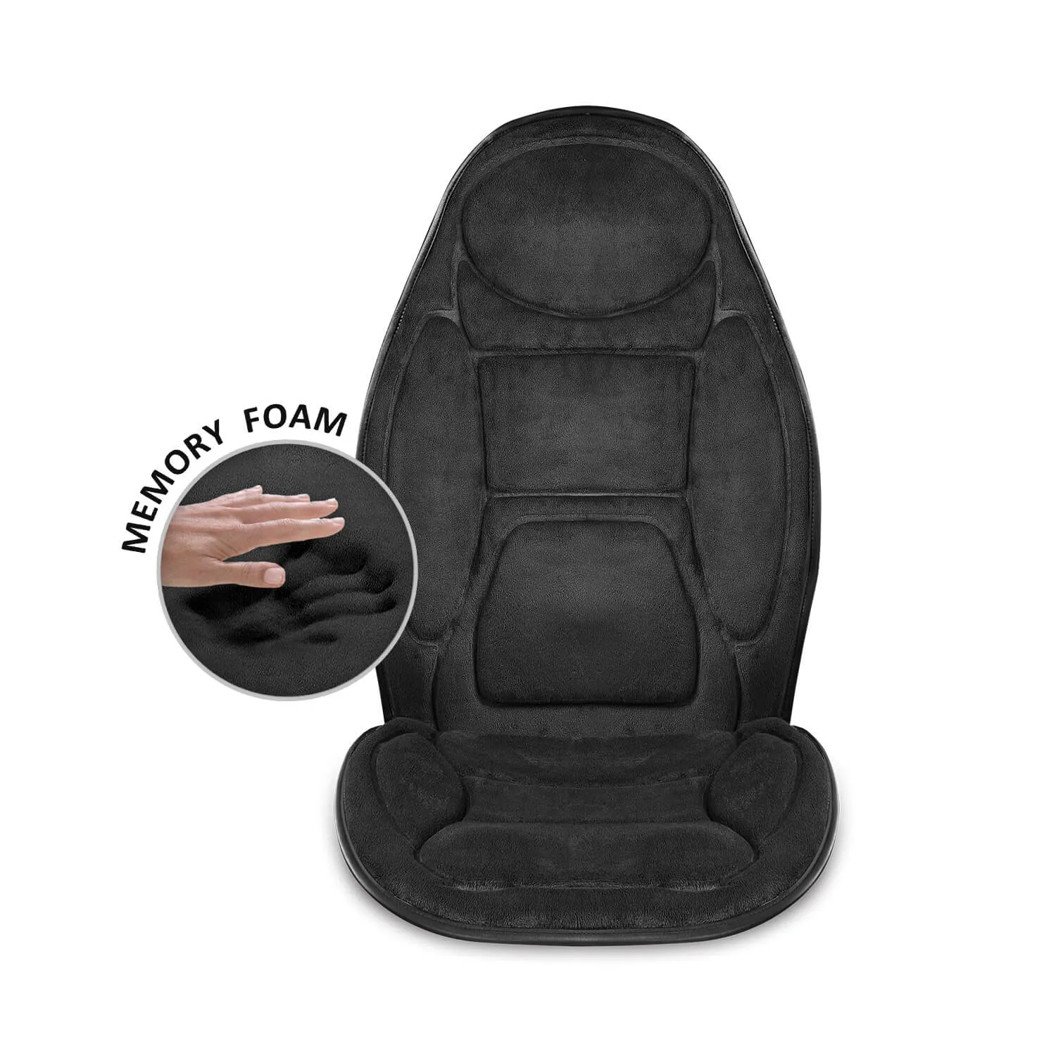 Memory Foam Massage Seat Cushion - Back Massager with Heat - 262M