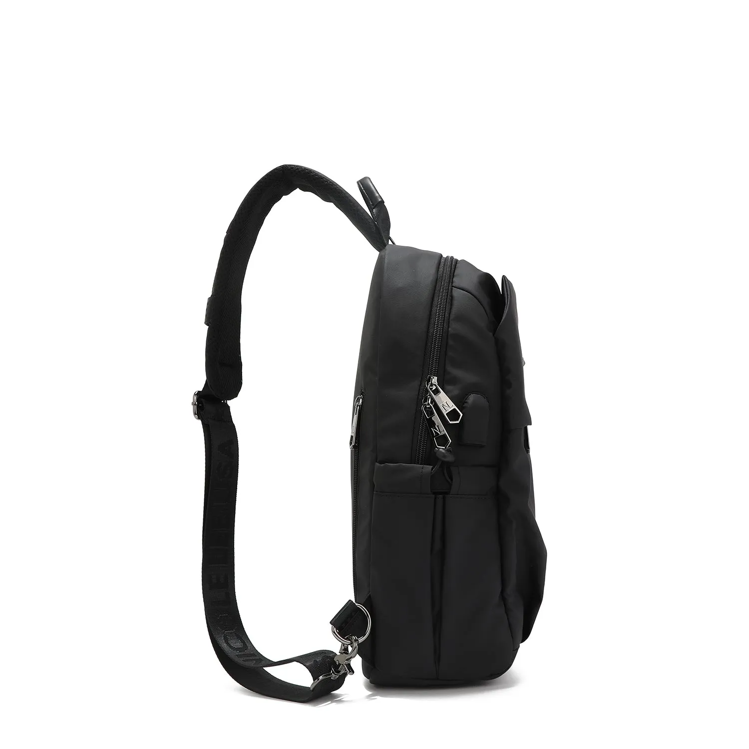 MENS NYLON USB SLING BACKPACK