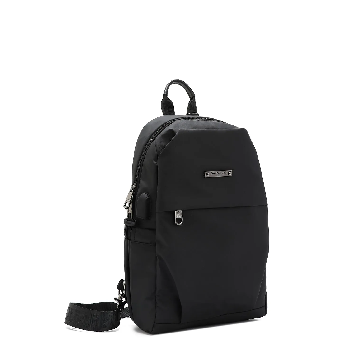 MENS NYLON USB SLING BACKPACK