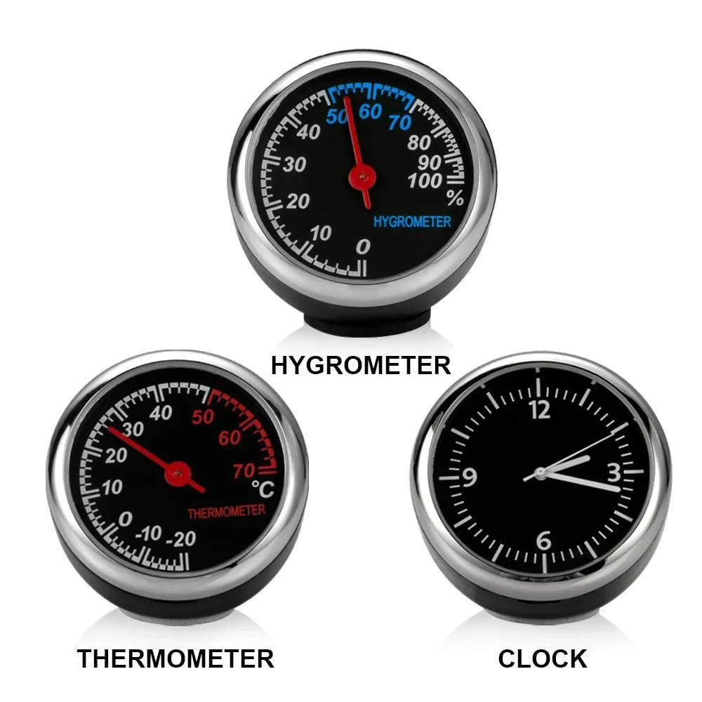 Mini Car Digital Clock Thermometer Hygrometer