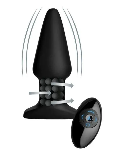 Model R Smooth Vibrating Rimming Butt Plug With Remote Control