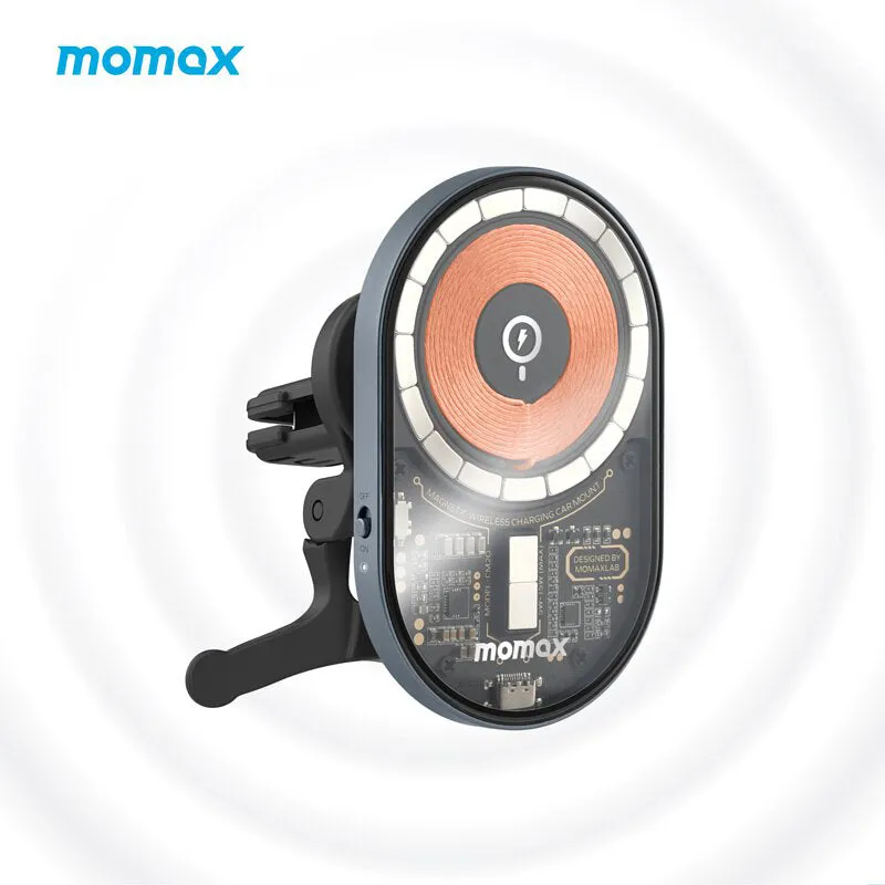 MOMAX Q.Mag Mount 3 15W Magnetic Wireless Charging Car Mount