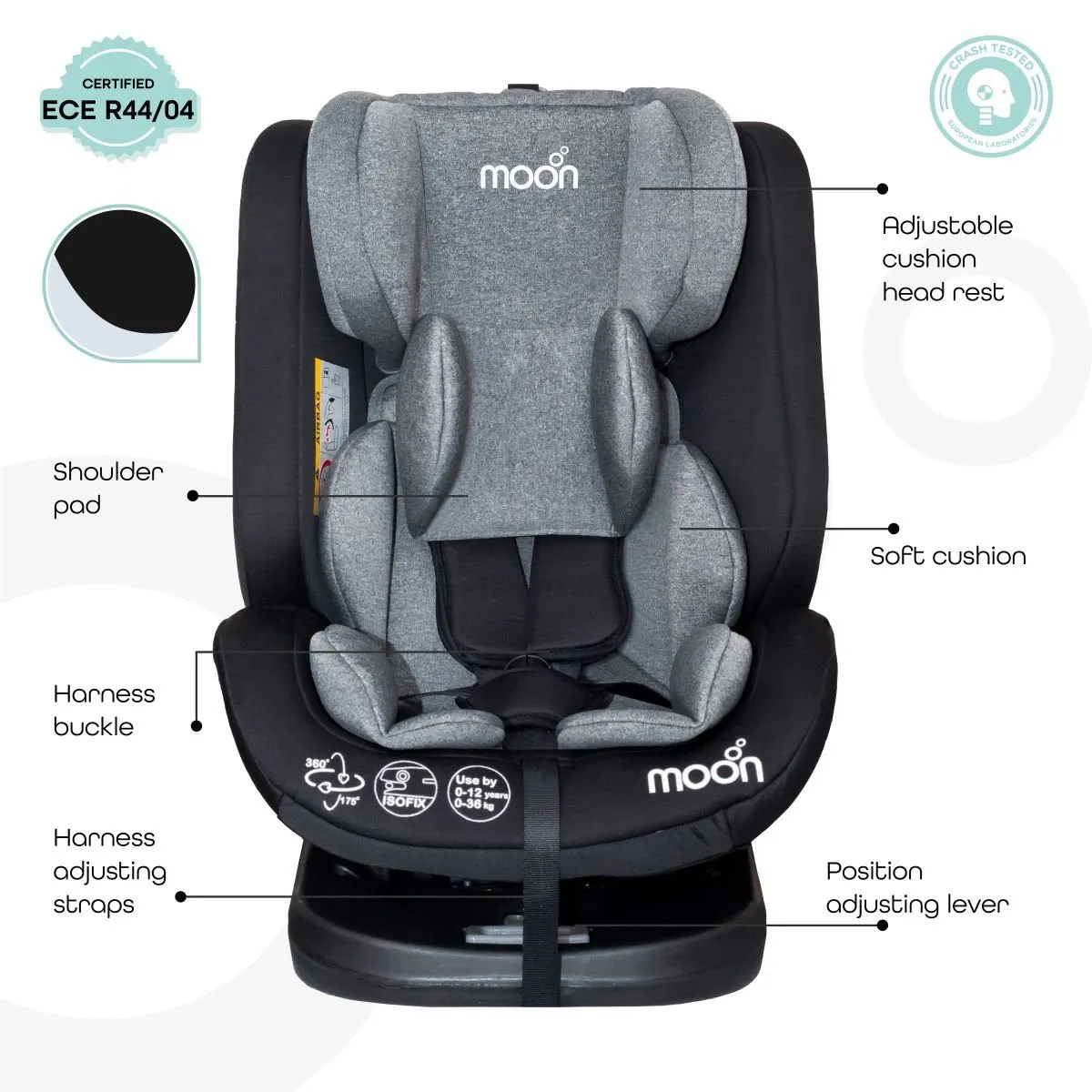 Moon Rover Car Seat Black