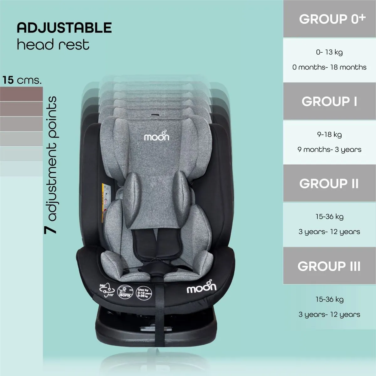 Moon Rover Car Seat Black