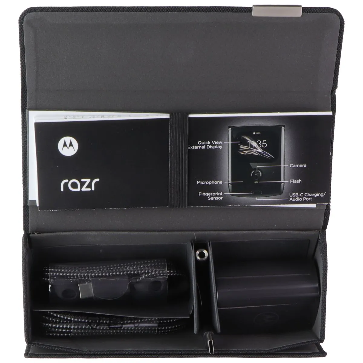 Motorola Razr Hard Carry Case with Accessories