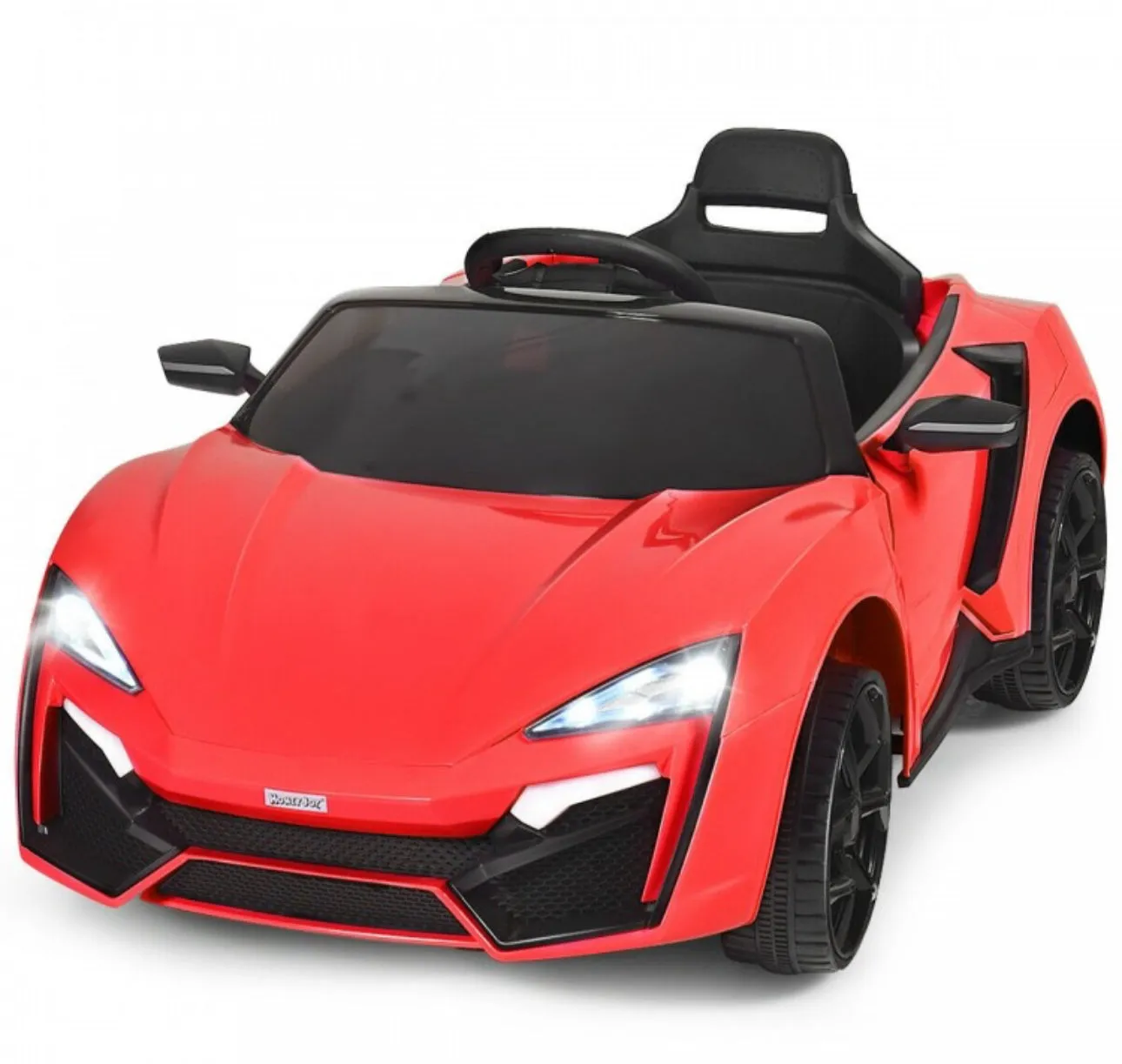 New 2025 McLaren Style 12V Ride On Car 1 Seater | LED Lights | Cool Open Doors | Seatbelt | Big Seat | Push To Start | Music | Remote